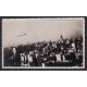 ZEPPELIN SOBRE BUENOS AIRES ANTIGUA FOTO TAMAÑO TARJETA POSTAL 1934 EN SU UNICO VIAJE AL PAIS